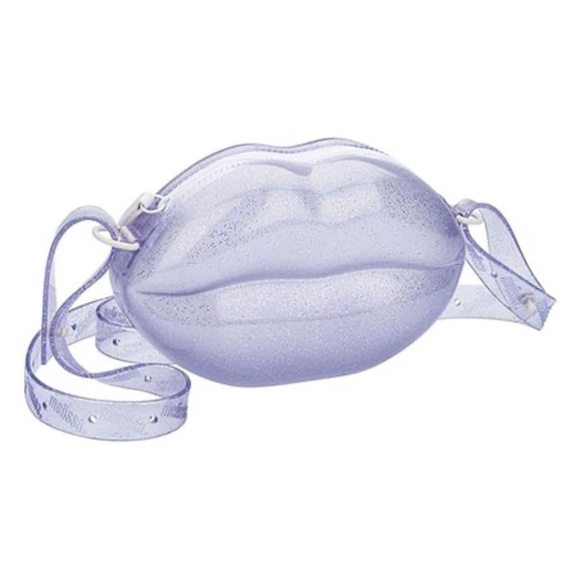 Melissa Handbags - Melissa Clear Glitter Lips Bag